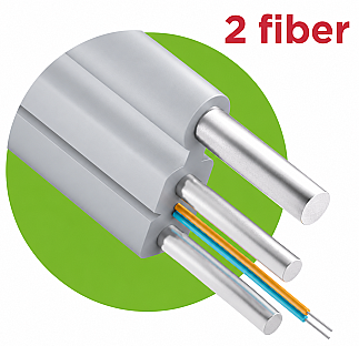 FİBER OPTİK HAVAİ (ÇELİK ASKI TELLİ) (GRİ A1) 2 CORE 1000 MT - fiberden